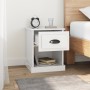 Mesita de noche madera contrachapada blanco brillo 39x39x47,5cm de vidaXL, Mesitas de noche - Ref: Foro24-816132, Precio: 38,...
