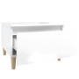 Mesa auxiliar de madera contrachapada blanco brillo 50x46x35 cm en Mesas auxiliares | Comprar online en Foru.es