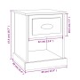 Mesita de noche madera contrachapada blanco brillo 39x39x47,5cm de vidaXL, Mesitas de noche - Ref: Foro24-816132, Precio: 38,...