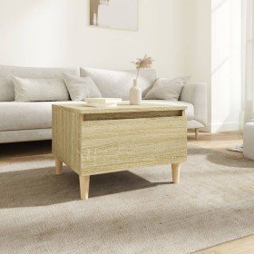 Mesa auxiliar madera contrachapada roble Sonoma 50x46x35 cm en Mesas auxiliares | Comprar online en Foru.es