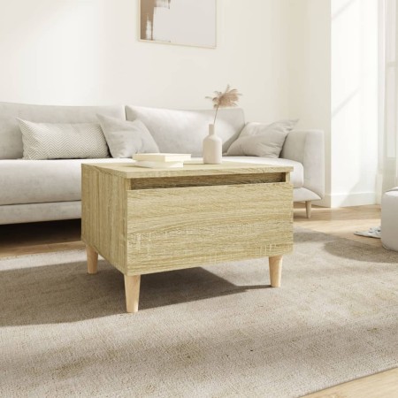 Mesa auxiliar madera contrachapada roble Sonoma 50x46x35 cm en Mesas auxiliares | Comprar online en Foru.es