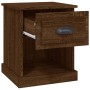 Mesita de noche madera contrachapada marrón roble 39x39x47,5 cm de vidaXL, Mesitas de noche - Ref: Foro24-816142, Precio: 39,...