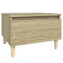 Mesa auxiliar madera contrachapada roble Sonoma 50x46x35 cm en Mesas auxiliares | Comprar online en Foru.es