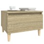 Mesa auxiliar madera contrachapada roble Sonoma 50x46x35 cm en Mesas auxiliares | Comprar online en Foru.es