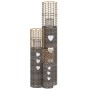 Candeleros 3 unidades mimbre gris de vidaXL, Candelabros - Ref: Foro24-364360, Precio: 96,01 €, Descuento: %
