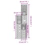 Candeleros 3 unidades mimbre gris de vidaXL, Candelabros - Ref: Foro24-364360, Precio: 96,01 €, Descuento: %
