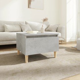Mesa auxiliar de madera contrachapada gris hormigón 50x46x35 cm en Mesas auxiliares | Comprar online en Foru.es