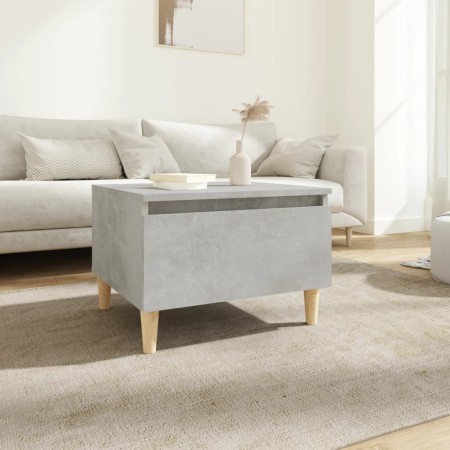 Mesa auxiliar de madera contrachapada gris hormigón 50x46x35 cm en Mesas auxiliares | Comprar online en Foru.es