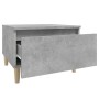 Mesa auxiliar de madera contrachapada gris hormigón 50x46x35 cm en Mesas auxiliares | Comprar online en Foru.es