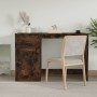 Escritorio y cajón madera contrachapada roble humo 115x50x75 cm de vidaXL, Escritorios - Ref: Foro24-816477, Precio: 89,09 €,...
