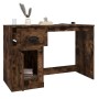 Escritorio y cajón madera contrachapada roble humo 115x50x75 cm de vidaXL, Escritorios - Ref: Foro24-816477, Precio: 89,09 €,...