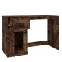 Escritorio y cajón madera contrachapada roble humo 115x50x75 cm de vidaXL, Escritorios - Ref: Foro24-816477, Precio: 89,09 €,...