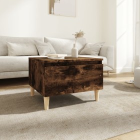 Mesa auxiliar madera contrachapada roble ahumado 50x46x35 cm en Mesas auxiliares | Comprar online en Foru.es