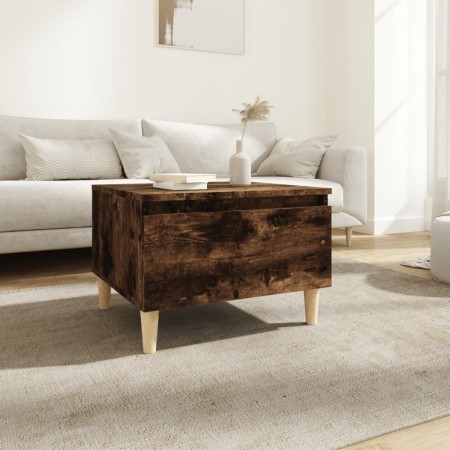 Mesa auxiliar madera contrachapada roble ahumado 50x46x35 cm en Mesas auxiliares | Comprar online en Foru.es