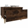 Mesa auxiliar madera contrachapada roble ahumado 50x46x35 cm en Mesas auxiliares | Comprar online en Foru.es