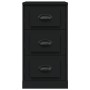 Aparador de madera contrachapada negro 36x35,5x67,5 cm de vidaXL, Aparadores - Ref: Foro24-816217, Precio: 60,35 €, Descuento: %