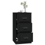 Aparador de madera contrachapada negro 36x35,5x67,5 cm de vidaXL, Aparadores - Ref: Foro24-816217, Precio: 60,35 €, Descuento: %