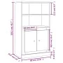 Aparador de madera contrachapada negro 60x35,5x103,5 cm de vidaXL, Aparadores - Ref: Foro24-816313, Precio: 83,26 €, Descuent...