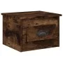 Wall-mounted bedside table set, smoked oak color, 41.5x36x28cm by vidaXL, Nightstands - Ref: Foro24-816387, Price: 53,62 €, D...