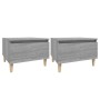 Mesas auxiliares 2 uds contrachapada gris Sonoma 50x46x35 cm en Mesas auxiliares | Comprar online en Foru.es