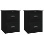 Mesitas de noche de pared 2 uds negras 41,5x36x53 cm de vidaXL, Mesitas de noche - Ref: Foro24-816395, Precio: 64,87 €, Descu...