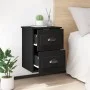 Mesitas de noche de pared 2 uds negras 41,5x36x53 cm de vidaXL, Mesitas de noche - Ref: Foro24-816395, Precio: 64,32 €, Descu...