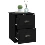 Mesitas de noche de pared 2 uds negras 41,5x36x53 cm de vidaXL, Mesitas de noche - Ref: Foro24-816395, Precio: 64,87 €, Descu...