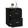 Mesitas de noche de pared 2 uds negras 41,5x36x53 cm de vidaXL, Mesitas de noche - Ref: Foro24-816395, Precio: 64,32 €, Descu...