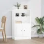 Aparador de madera contrachapada blanco brillo 60x35,5x103,5 cm de vidaXL, Aparadores - Ref: Foro24-816314, Precio: 88,73 €, ...