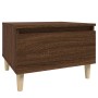 Mesa auxiliar madera contrachapada roble marrón 50x46x35 cm en Mesas auxiliares | Comprar online en Foru.es