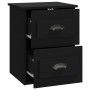 Mesitas de noche de pared 2 uds negras 41,5x36x53 cm de vidaXL, Mesitas de noche - Ref: Foro24-816395, Precio: 64,87 €, Descu...