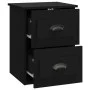 Mesitas de noche de pared 2 uds negras 41,5x36x53 cm de vidaXL, Mesitas de noche - Ref: Foro24-816395, Precio: 64,32 €, Descu...