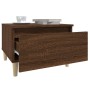 Mesa auxiliar madera contrachapada roble marrón 50x46x35 cm en Mesas auxiliares | Comprar online en Foru.es