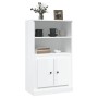Aparador de madera contrachapada blanco brillo 60x35,5x103,5 cm de vidaXL, Aparadores - Ref: Foro24-816314, Precio: 89,72 €, ...