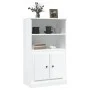 Aparador de madera contrachapada blanco brillo 60x35,5x103,5 cm de vidaXL, Aparadores - Ref: Foro24-816314, Precio: 88,73 €, ...