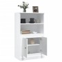 Aparador de madera contrachapada blanco brillo 60x35,5x103,5 cm de vidaXL, Aparadores - Ref: Foro24-816314, Precio: 89,72 €, ...