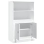 Aparador de madera contrachapada blanco brillo 60x35,5x103,5 cm de vidaXL, Aparadores - Ref: Foro24-816314, Precio: 89,72 €, ...