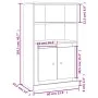 Aparador de madera contrachapada blanco brillo 60x35,5x103,5 cm de vidaXL, Aparadores - Ref: Foro24-816314, Precio: 88,73 €, ...
