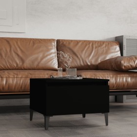 Mesa auxiliar de madera contrachapada negro 50x46x35 cm en Mesas auxiliares | Comprar online en Foru.es