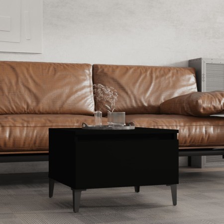 Mesa auxiliar de madera contrachapada negro 50x46x35 cm en Mesas auxiliares | Comprar online en Foru.es