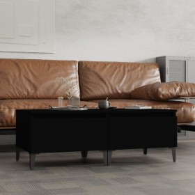 Mesas auxiliares 2 uds madera contrachapada negro 50x46x35 cm en Mesas auxiliares | Comprar online en Foru.es