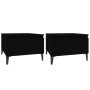 Mesas auxiliares 2 uds madera contrachapada negro 50x46x35 cm en Mesas auxiliares | Comprar online en Foru.es