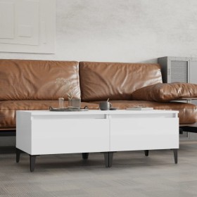 Mesas auxiliares 2 uds contrachapada blanco brillo 50x46x35 cm en Mesas auxiliares | Comprar online en Foru.es