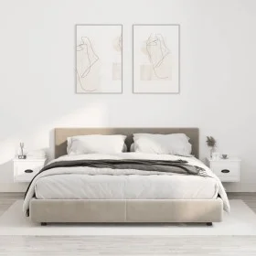 Wall bedside tables 2 pcs glossy white 41.5x36x28 cm by vidaXL, Nightstands - Ref: Foro24-816381, Price: 58,50 €, Discount: %