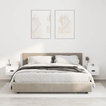 Wall bedside tables 2 pcs glossy white 41.5x36x28 cm by vidaXL, Nightstands - Ref: Foro24-816381, Price: 58,50 €, Discount: %