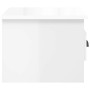 Mesitas de noche de pared 2 uds blanco brillante 41,5x36x28 cm de vidaXL, Mesitas de noche - Ref: Foro24-816381, Precio: 59,1...