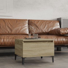 Mesa auxiliar madera contrachapada roble Sonoma 50x46x35 cm en Mesas auxiliares | Comprar online en Foru.es