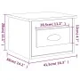 Wall bedside tables 2 pcs glossy white 41.5x36x28 cm by vidaXL, Nightstands - Ref: Foro24-816381, Price: 58,50 €, Discount: %