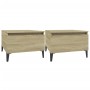 Mesas auxiliares 2 uds madera roble Sonoma 50x46x35 cm en Mesas auxiliares | Comprar online en Foru.es