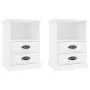 Mesitas de noche 2 unidades blancas 43x36x60 cm de vidaXL, Mesitas de noche - Ref: Foro24-816329, Precio: 95,74 €, Descuento: %